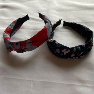 Floral and Abstract Patterned Headbands with Middle Knot